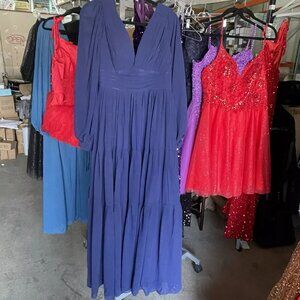 Long Formal Royal blue Dress